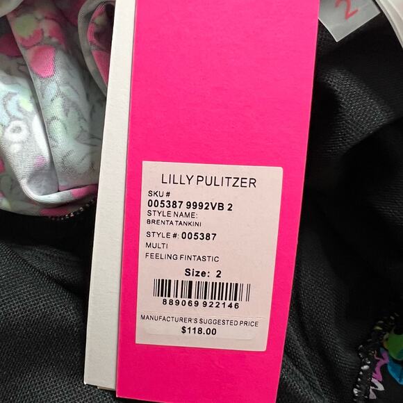 Lilly Pulitzer Brenta Tankini Top 2 Women’s Multicolor Feeling Fintastic 005387 - Picture 5 of 6